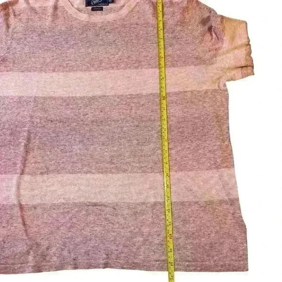 Vtg GRAYERS Clothiers Sweater Mens red and pink linen blend sweater size large - Picture 2 of 4